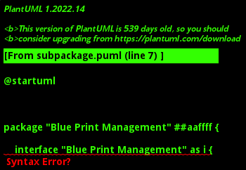 Sub Package Diagram