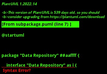 Sub Package Diagram