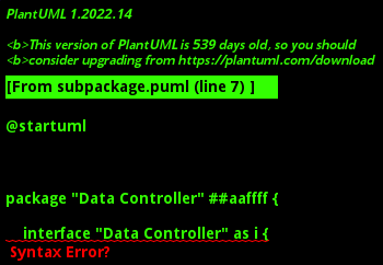 Sub Package Diagram